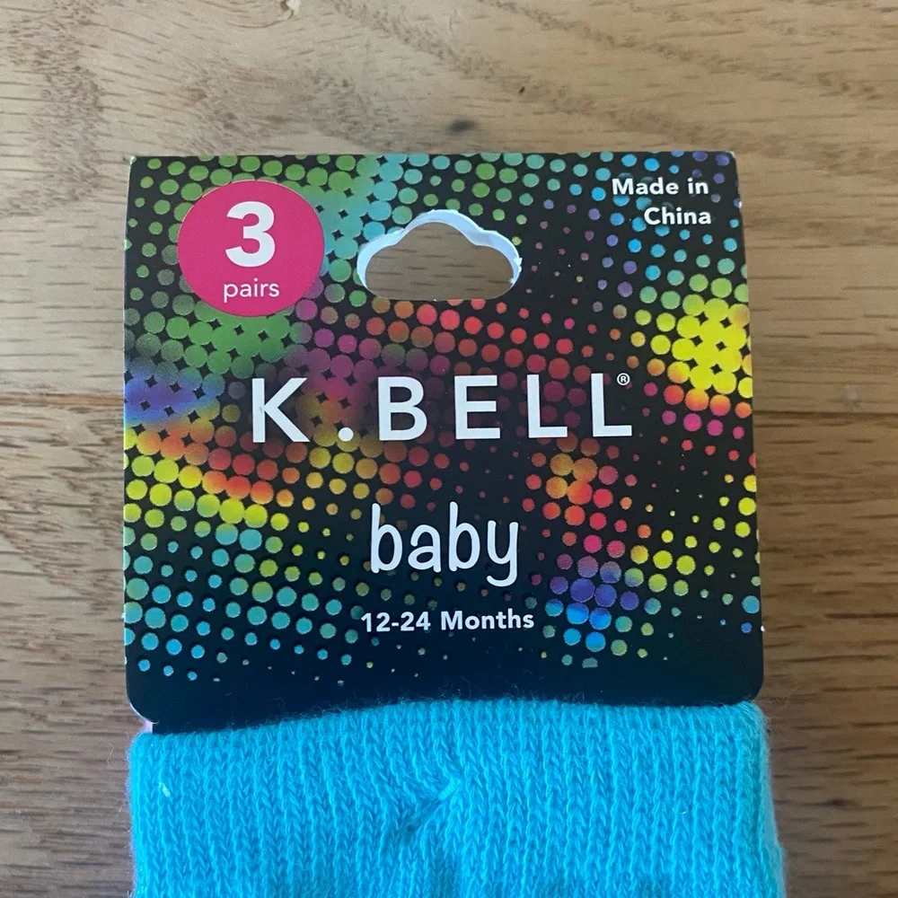 NWT Baby Toddler Girls 3 Pack Crew Socks 12-24 Month